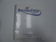 1969 British Cycle Supply Company Triumph Trophy 250 Parts Catalog Manual STAINS