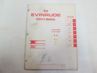 1970 Evinrude LIGHTWIN YACHTWIN 4 HP Service Manual STAINS FACTORY BOAT OEM DEAL
