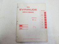 1970 Evinrude 9 1/2 HP Sportwin Models 9022 9023 Service Shop Manual STAINS OEM