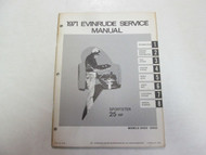 1971 Evinrude 25 HP SPORTSTER Service Repair Manual STAINS FACTORY OEM DEAL 71