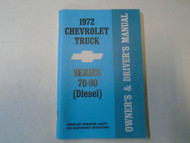 1972 Chevrolet Chevy Truck 70 90 Series Diesel Owners & Drivers Manual OEM