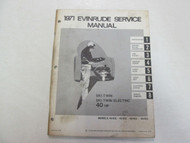 1971 Evinrude 40 HP Ski Twin Ski Twin Electric Service Repair Manual STAINS OEM