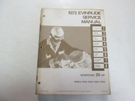 1972 Evinrude 25HP Service Shop Repair Manual Sportster 25 HP FACTORY OEM 72
