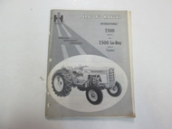 1973 International Harvester 2500 2500 Lo-Boy Series A Tractors Operators Manual