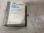 1973 1974 1975 1976 1977 1978 Chevy Truck 10-35 Series Parts Catalog Manual Set