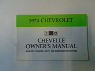 1974 Chevrolet Chevy Chevelle Owners Manual OEM