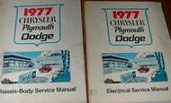 1977 Chrysler CAR Plymouth Fury Dodge Charger Service Repair Shop Manual Set OEM