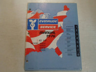 1976 Evinrude Service Shop Manual 40 HP 40604 40605 40654 40655 OEM Factory