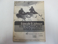 1976 Evinrude Johnson Snowmobile 45 HP E266RA J266RA E266RB Service Manual STAIN