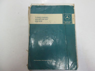 1978 Mercedes Benz Turbo Diesel 300 SD 116.120 Intro into Service Manual DAMAGED