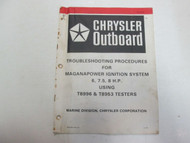 1979 Chrysler Outboard Maganapower Ignition 6 7.5 8 HP Troubleshooting Manual 79