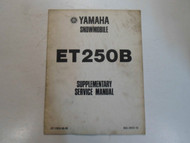 1978 Yamaha ET250B Supplementary Service Manual FACTORY OEM BOOK USED COVER