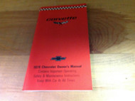 1979 GM Chevrolet Chevy CORVETTE Owners Operators Owner Manual NEW