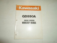 1980s 90s Kawasaki GD550A Portable Generator Workshop Service Manual FACTORY OEM