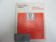 1981 Detroit Diesel Allison Engines Series 92 Service Repair Shop Manual WORN 81