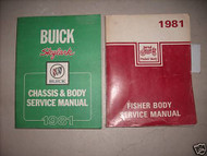 1981 GM OEM Buick LESABRE RIVIERA REGAL SPORT WAGON Service Shop Repair Manual