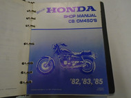 1982 1983 1985 Honda CB450 S CM450 Service Shop Repair Manual Factory OEM Book