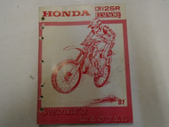 1981 Honda CR125R Elsinore Owners Maintenance Manual Factory OEM Book Used