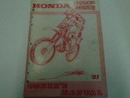 1981 HONDA CR250R CR 250 R Service Shop Repair Manual OEM FACTORY Book Used ***