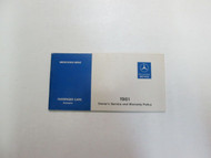 1981 Mercedes Benz Passenger Cars Owners Service & Warranty Policy Manual WORN