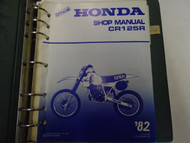 1982 Honda CR125R Service Repair Shop Maintenance Manual Factory OEM Book Used