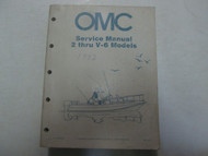1982 OMC 2 thru V-6 Models Service Repair Shop Manual P/N 392790 Factory OEM***