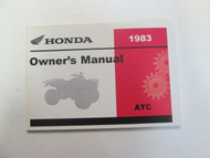 1983 Honda ATC 200 Big Red Owners Owner Operators Manual Factory