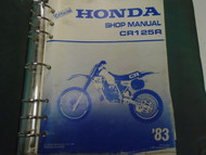 1983 Honda CR125R CR 125 R Service Repair Shop Manual Factory OEM Book Used ***