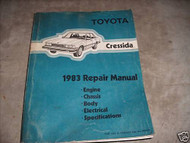 1983 Toyota Cressida Service Shop Repair Workshop Factory Manual OEM 1983