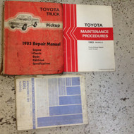 1983 Toyota TRUCK Service Shop Repair Workshop Manual Set W AC + Maintenance Bk