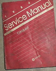 1984 Chrysler Conquest Service Repair Shop Workshop Manual OEM Factory