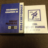 1984 CHEVY CHEVROLET CELEBRITY CITATION II Service Repair Shop Manual Set W Body