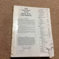 1984 Chevy Light Duty Truck 10-35 Series Workshop Service Shop Repair Manual GM
