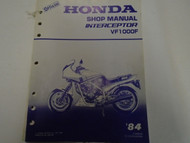 1984 HONDA VF1000F Interceptor Service Repair Manual Factory OEM Used Book ***