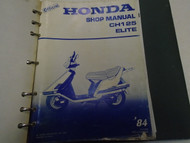 1984 HONDA CH125 CH 125 ELITE Service Shop Repair Manual Factory OEM Book Used