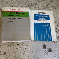 1984 TOYOTA LAND CRUISER Heavy Duty Service Shop Repair Manual Set W Trans Bk