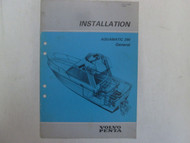1984 Volvo Penta Aquamatic 290 General Installation Manual 5302 Factory OEM