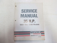 1984 THRU 1986 Force Outboards 35 HP Motors Service Manual STAIN WORN 1ST EDI
