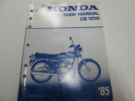 1985 HONDA CB 125S Service Shop Repair Manual Used Factory OEM