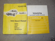 1985 Toyota Corolla FF Service Repair Shop Workshop Manual Set OEM W ETM EWD
