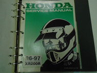 1986 - 1997 HONDA XR200R Service Shop Repair Manual Factory OEM Book USED