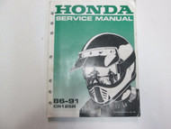 1986 87 88 89 90 1991 Honda CR125R Service Repair Shop Manual WORN FADED OEM