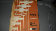 1986 Chevy Chevrolet Camaro Service Shop Repair Workshop Manual OEM Factory Worn