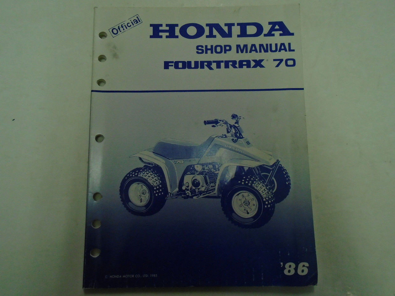 1986 Honda FOURTRAX 70 Shop Service Manual FACTORY OEM Book Used