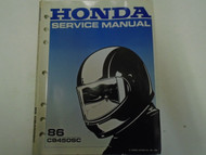 1986 Honda CB450SC CB 450 Service Shop Repair Manual FACTORY DEALERSHIP Used ***