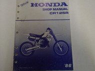 1986 Honda CR125R CR 125 R Service Repair Shop Manual Factory OEM Book Used ***
