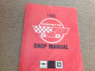 1986 GM Chevrolet Chevy CORVETTE Service Shop Workshop Repair Manual OEM Factory