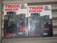1987 OEM Ford B600 B7000 C600 C8000 Truck Service Shop Repair Manual SET Huge