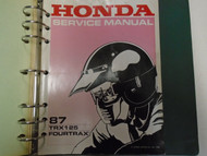 1987 HONDA TRX125 TRX 125 FOURTRAX Service Repair Shop Manual FACTORY OEM