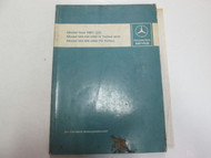 1987 Mercedes Model 124.133 193 300 D TD Turbo Intro into Service Manual STAINS